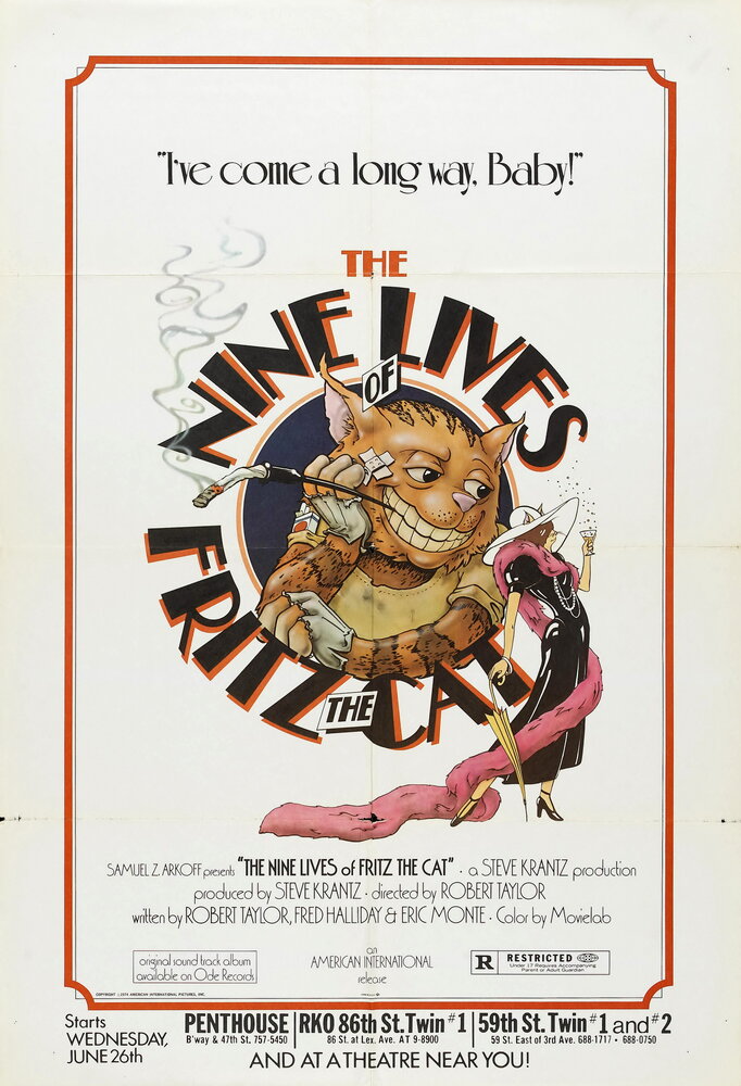 Девять жизней кота Фрица (1974) постер